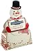 Ghirardelli Chocolate Squares Peppermint Bark, 4.15-Ounce Snowman Gift Boxes (Pack of 4)