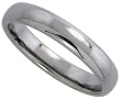 Tungsten Carbide 4 mm (5/32 in.) Comfort Fit Dome Wedding Band / Thumb Ring