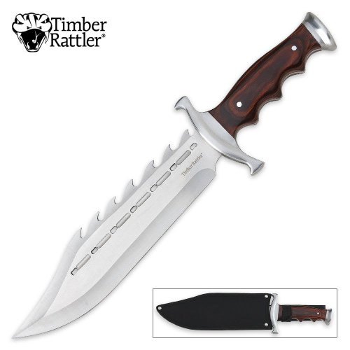 Timber Rattler Sinful Spiked Bowie Knife Timber Rattler Sinful Spiked Bowie Knife