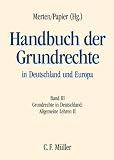 Handbuch der Grundrechte in Deutschland und Europa: Band III: Grundrechte in Deutschland - Allgemeine Lehren II: Grundrechte in Deutschland: Allgemeine Lehren 2: BD III - Peter Axer, Wilfried Berg, Herbert Bethge, Christoph Degenhart, Rolf Grawert, Bernd Grzeszick, Georg Hermes, Ferdinand Kirchhof, Philip Kunig, Klaus Lange, Joachim Lege, Anna Leisner-Egensperger, Peter Lerche, Hartmut Maurer, Detlef Merten, Hans-J&uuml;rgen Papier, Franz-Joseph Peine, Christian Graf von Pestalozza, Jochen Rozek, Wolf-R&uuml;diger Schenke