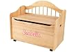 Personalized Limited Edition Toy Box - Natural - Print Marker Print Color Red - Art
