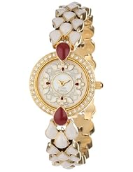 Titan Womens 9747YM01 Theme Raga Intricate Jewelry Inspired Crystal Gold Tone Watch