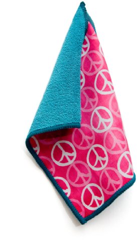 Toddy Gear Power to the Pink 5 x 7 Inch Premium Microfiber Smart Cloth, for iPad and Touch Screen Cleaning - Retail Packaging - Pink/Blue, 15X7B1207