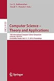 Computer science - theory and applications : 10th International Computer Science Symposium in Russia, CSR 2015, Listvyanka, Russia, July 13-17, 2015 : proceedings