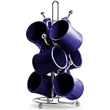 IMAGE OF Cobalt Blue Coffee Mugs and Mug Tree