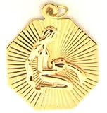 Aquarius, 14K Gold Charm