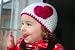 Crochet pattern hat with heart applique (33) includes 4...