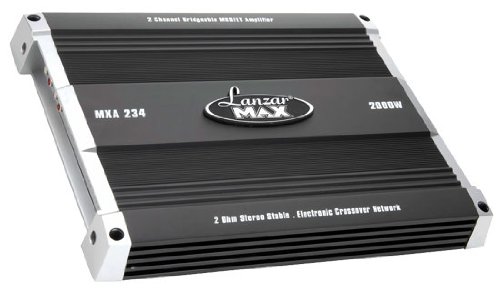 LANZAR MXA234 2000 Watt 2 Channel Bridgeable MOSFET Amplifier