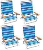 Lay Flat 5 position Rio Beach Chair - FOUR chairs included by Rio Brand