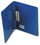 ACCO 42523 Presstex Grip Punchless Binder W/Spring-Action Clamp, 5/8in Cap, Dark Blue, Carton of 25