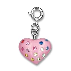 CHARM IT! Pink Multi Sparkle Heart Charm