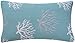 Chloe & Olive Wonders of The Seas Turquoise Collection Ocean Coral and Star Fish Lumbar Pillow Cover, 12 by 20-Inch, Blue