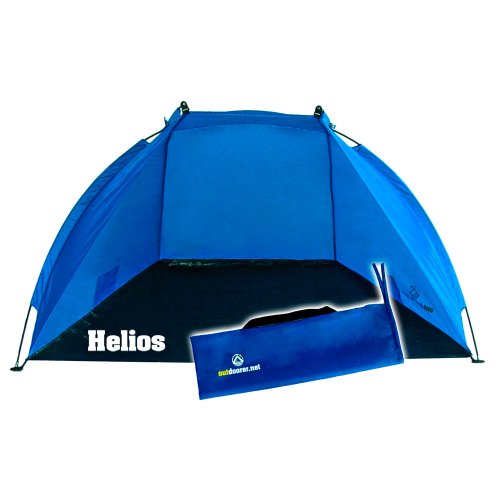 Outdoorer - tente de plage Parasol coupe-vent Helios Bleu, très légère UV 50+