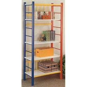 Multicolored Five-tier Bookcase