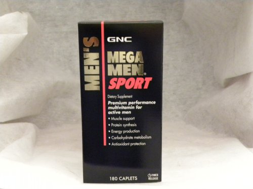 GNC Mega Men Sport 180 caplets ex 05-2011