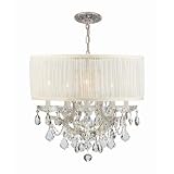 Brentwood Chandelier in Chrome Lamp Shade Color: Harvest Gold