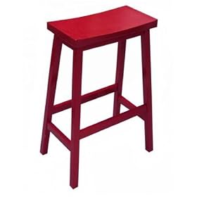 Click here to buy Saddle 30 inch Bar Stool - Red by Target Marketing Systems, Inc.