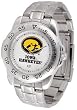Iowa Hawkeyes Suntime Mens Sports Watch w/ Steel Band - NCAA College Athletics