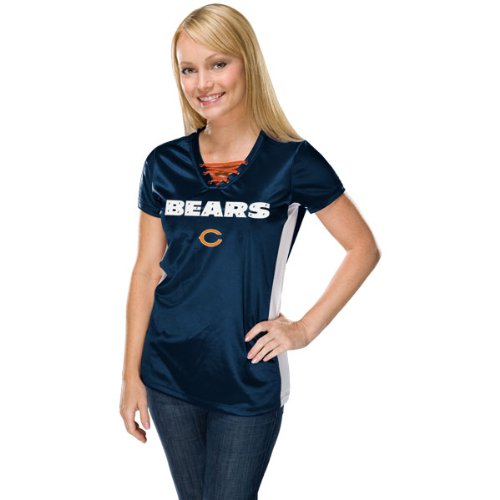 Chicago Bears Draft Me IV Short Sleeve V-Neck Synthetic Tee, Small