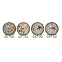 Set of 4 Inspirational Cottage-Style Analog Novelty Bird & Floral Clocks 8"