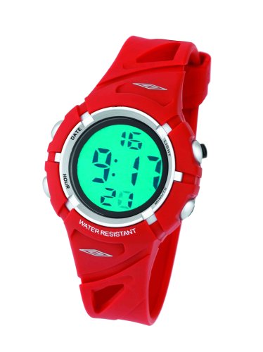 Umbro U531 Youth's Red Digital Watch Set With Matching Red Wash Bag