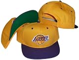 Los Angeles Lakers Yellow/Purple Two Tone Plastic Snapback Adjustable Plastic Snap Back Hat / Cap