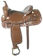 Blue River Ostrich Seat Cutting Cutter Saddle