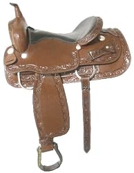 Blue River Ostrich Seat Cutting Cutter Saddle