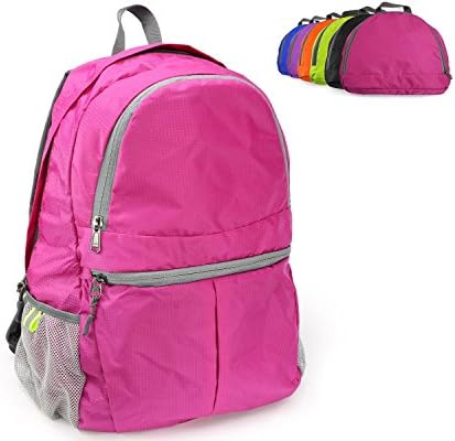 ZaiaZ Ultra Lightweight Travel Daypack Foldable Backpack - Pink - ²EXUBZ