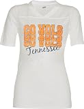 Tennessee Volunteers Women's White Football Jersey T-Shirt