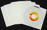 100 White Paper Innersleeves With a Hole for 7 (45rpm) Vinyl Records #07IW - 7 1/8 x 7 1/8 (Inner Sleeves / 45 rpm / 45s)