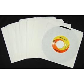 500 White Paper Innersleeves With a Hole for 7" (45rpm) Vinyl Records #07IW - 7 1/8" x 7 1/8" (Inner Sleeves / 45 rpm / 45s)