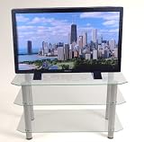 42 Contempo Glass Tv Stand w/ Three Levels