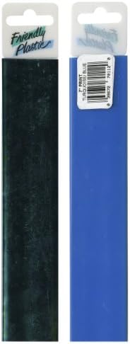 AMACO Friendly Plastic, 1-1/2-Inch-by-7-Inch, Turquoise Blue Metallic Print