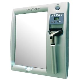 Zadro Z' Fogless Lighted Shower Mirror with Clock