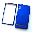 Motorola Droid A855 Verizon Rubberized Snap On Protector Hard Case Blue
