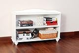 3-Tier Wood Bookcase Bookshelf, White Finish