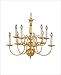 Tools & Hardware : 10-Light Chandelier - Polished Brass Finish