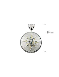 7.25 Carat White, Yellow, Blue Diamond Round Hip Hop Big Pendant in 10k White gold
