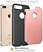 E LV Case for iPhone 8 Plus iPhone 7 Plus Case Shock-Absorption High Impact Resistant Rugged Hybrid Armor Protection Defender Case Cover for Apple iPhone 8 Plus iPhone 7 Plus [Rose Gold/Black]