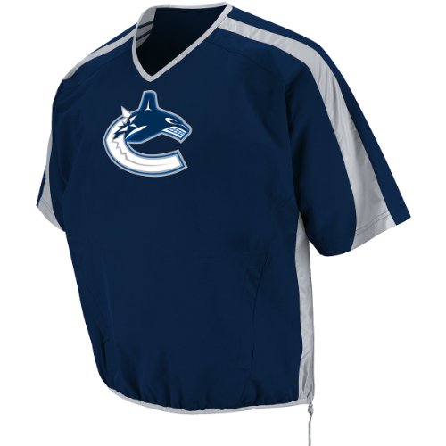 Majestic Athletic Vancouver Canucks Lightweight Half Sleeve Pullover Jacket Medium