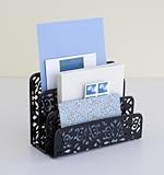 Design Ideas Brocade Letter Holder, Black