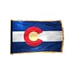 Colorado 3x5ft Nylon Flag with Indoor Pole Hem and Fringe