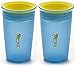 CGG creativegadgets Translucent Wow Cup with Freshness Lid - 9 oz - Blue/Yellow - 2 Count