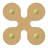 Epicurean Cutting Surfaces 8-Inch Square Flower Trivet, Natural