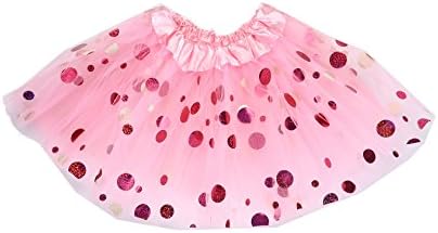Jmean Baby Girls' Toddlers Tutu Classic Triple Layer Tulle with Big Circular Sparkles