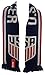 Official United States National Team Soccer Scarf- Split Crest Scarf, One Size, Red