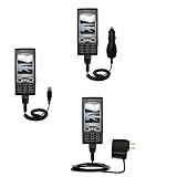 Deluxe Kit for the Sony Ericsson k790i includes a USB cable with Car and Wall Charger - Gomadic Brand w/ TipExchange Technology