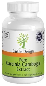 Earths Design Pure Garcinia Cambogia Extract, 750 mg, 120 Capsules