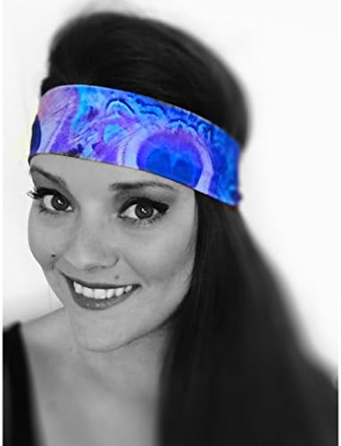 Runner Headbands! Animal &amp; Reptile Prints. No Slip, No Drip Headbands For Running, Walking and Exercise! (#428 Flourish)